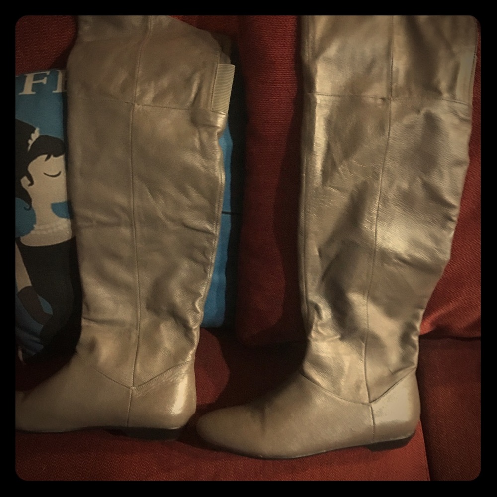 Gray boots